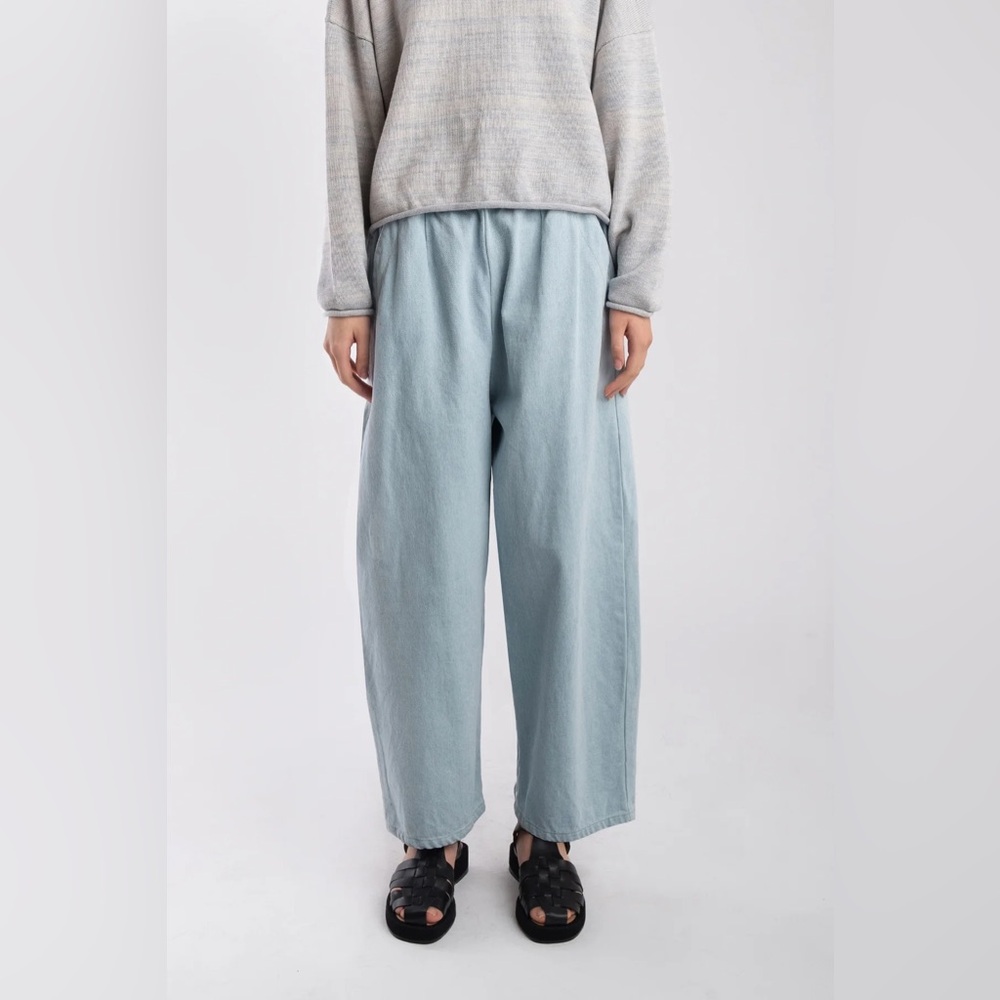 Micaela Greg Barrel Leg Light Denim Pants